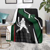Pakistan Cricket Blanket Sporty Style with Flag Colors & Player Illustration