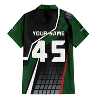 Pakistan Cricket Family Matching Mermaid Dress and Hawaiian Shirt Sporty Style with Flag Colors & Player Illustration