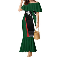Pakistan Cricket Family Matching Mermaid Dress and Hawaiian Shirt Sporty Style with Flag Colors & Player Illustration