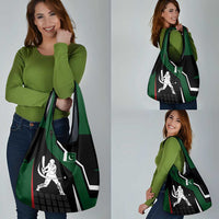 Pakistan Cricket Grocery Bag Sporty Style with Flag Colors & Player Illustration