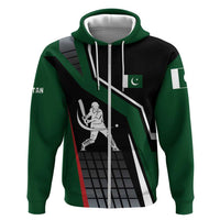 Pakistan Cricket Hoodie Sporty Style with Flag Colors & Player Illustration