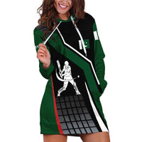 Pakistan Cricket Hoodie Dress Sporty Style with Flag Colors & Player Illustration