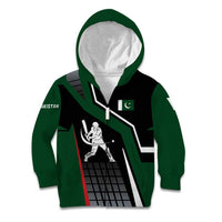 Pakistan Cricket Kid Hoodie Sporty Style with Flag Colors & Player Illustration