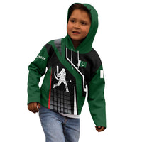 Pakistan Cricket Kid Hoodie Sporty Style with Flag Colors & Player Illustration