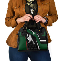 Pakistan Cricket Shoulder Handbag Sporty Style with Flag Colors & Player Illustration