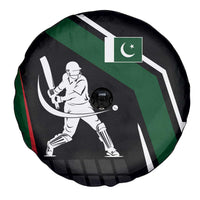 Pakistan Cricket Spare Tire Cover Sporty Style with Flag Colors & Player Illustration