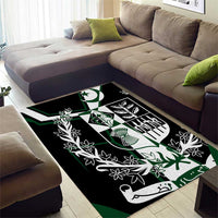 Pakistan Emblem Area Rug Eagle-Shaped Design with National Symbol