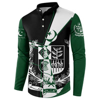 Pakistan Emblem Button Sweatshirt Eagle-Shaped Design with National Symbol