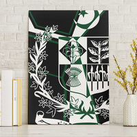 Pakistan Emblem Canvas Wall Art Eagle-Shaped Design with National Symbol