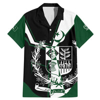 Pakistan Emblem Family Matching Mermaid Dress and Hawaiian Shirt Eagle-Shaped Design with National Symbol