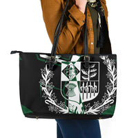 Pakistan Emblem Leather Tote Bag Eagle-Shaped Design with National Symbol