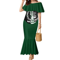 Pakistan Emblem Mermaid Dress Eagle-Shaped Design with National Symbol