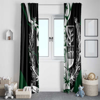 Pakistan Emblem Window Curtain Eagle-Shaped Design with National Symbol