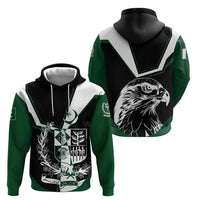 Pakistan Emblem Zip Hoodie Eagle-Shaped Design with National Symbol