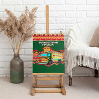 Pakistan Truck Art Canvas Wall Art National Emblem & Traditional Patterns