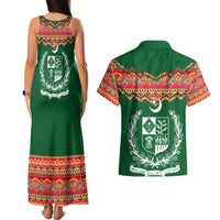 Pakistan Truck Art Couples Matching Tank Maxi Dress and Hawaiian Shirt National Emblem & Traditional Patterns