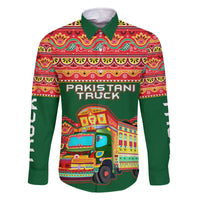 Pakistan Truck Art Family Matching Off The Shoulder Long Sleeve Dress and Hawaiian Shirt National Emblem & Traditional Patterns
