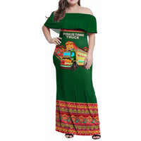 Pakistan Truck Art Family Matching Off Shoulder Maxi Dress and Hawaiian Shirt National Emblem & Traditional Patterns