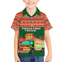 Pakistan Truck Art Family Matching Short Sleeve Bodycon Dress and Hawaiian Shirt National Emblem & Traditional Patterns