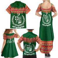 Pakistan Truck Art Family Matching Summer Maxi Dress and Hawaiian Shirt National Emblem & Traditional Patterns