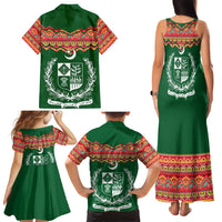 Pakistan Truck Art Family Matching Tank Maxi Dress and Hawaiian Shirt National Emblem & Traditional Patterns