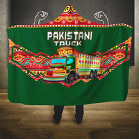 Pakistan Truck Art Hooded Blanket National Emblem & Traditional Patterns