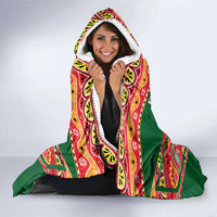 Pakistan Truck Art Hooded Blanket National Emblem & Traditional Patterns
