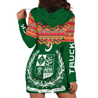 Pakistan Truck Art Hoodie Dress National Emblem & Traditional Patterns
