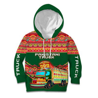 Pakistan Truck Art Kid Hoodie National Emblem & Traditional Patterns