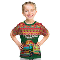 Pakistan Truck Art Kid T Shirt National Emblem & Traditional Patterns