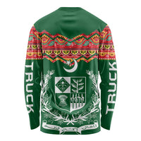 Pakistan Truck Art Long Sleeve Shirt National Emblem & Traditional Patterns