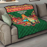 Pakistan Truck Art Quilt National Emblem & Traditional Patterns