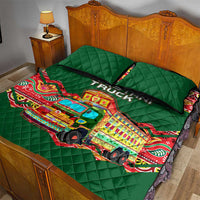 Pakistan Truck Art Quilt Bed Set National Emblem & Traditional Patterns