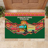 Pakistan Truck Art Rubber Doormat National Emblem & Traditional Patterns