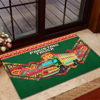 Pakistan Truck Art Rubber Doormat National Emblem & Traditional Patterns