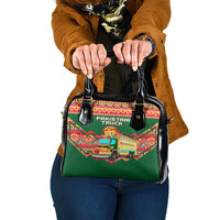 Pakistan Truck Art Shoulder Handbag National Emblem & Traditional Patterns