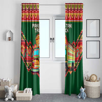 Pakistan Truck Art Window Curtain National Emblem & Traditional Patterns