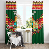 Pakistan Truck Art Window Curtain National Emblem & Traditional Patterns