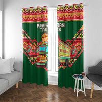 Pakistan Truck Art Window Curtain National Emblem & Traditional Patterns