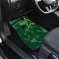 Pakistan Cricket Car Mats Sporty Style with Flag Stars & Player Illustration
