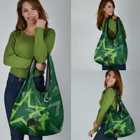 Pakistan Cricket Grocery Bag Sporty Style with Flag Stars & Player Illustration