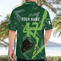 Pakistan Cricket Hawaiian Shirt Sporty Style with Flag Stars & Player Illustration