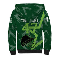 Pakistan Cricket Sherpa Hoodie Sporty Style with Flag Stars & Player Illustration