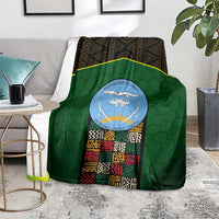 Mali Map Blanket National Emblem & Cultural Pattern Design
