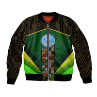 Mali Map Bomber Jacket National Emblem & Cultural Pattern Design