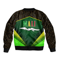 Mali Map Bomber Jacket National Emblem & Cultural Pattern Design