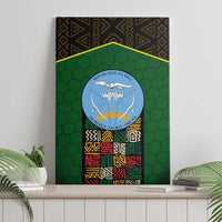 Mali Map Canvas Wall Art National Emblem & Cultural Pattern Design