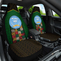 Mali Map Car Seat Cover National Emblem & Cultural Pattern Design