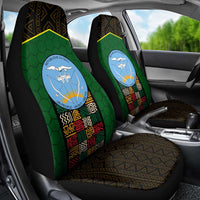 Mali Map Car Seat Cover National Emblem & Cultural Pattern Design