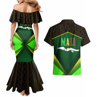 Mali Map Couples Matching Mermaid Dress and Hawaiian Shirt National Emblem & Cultural Pattern Design